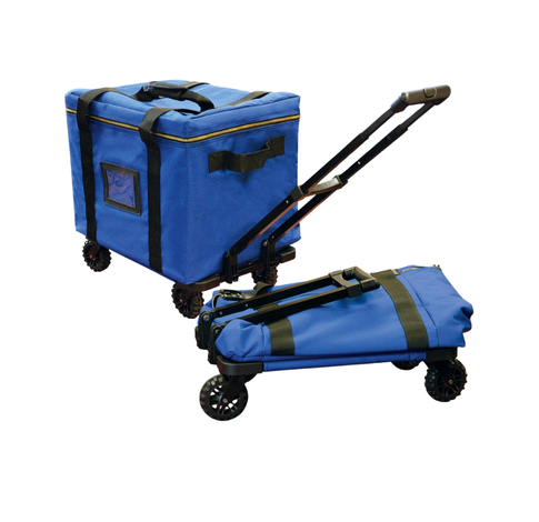 4-Wheel Rolling Supply Bag with Heavy Duty Wheels and Keyless