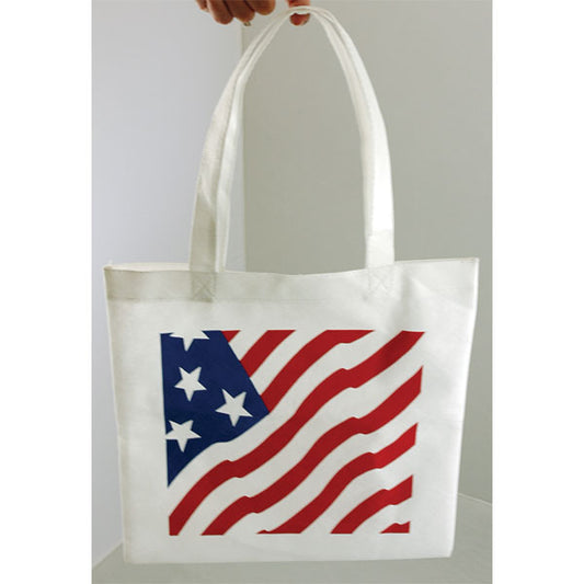 Open Top Pre-printed Flag Tote