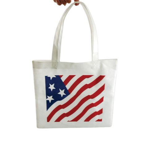Open Top Pre-printed Flag Tote (In-Stock)