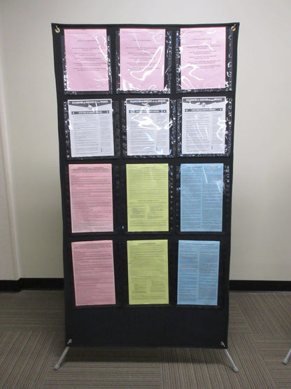 Deluxe Stand-Up Literature Display Kit with All-In-One Banner