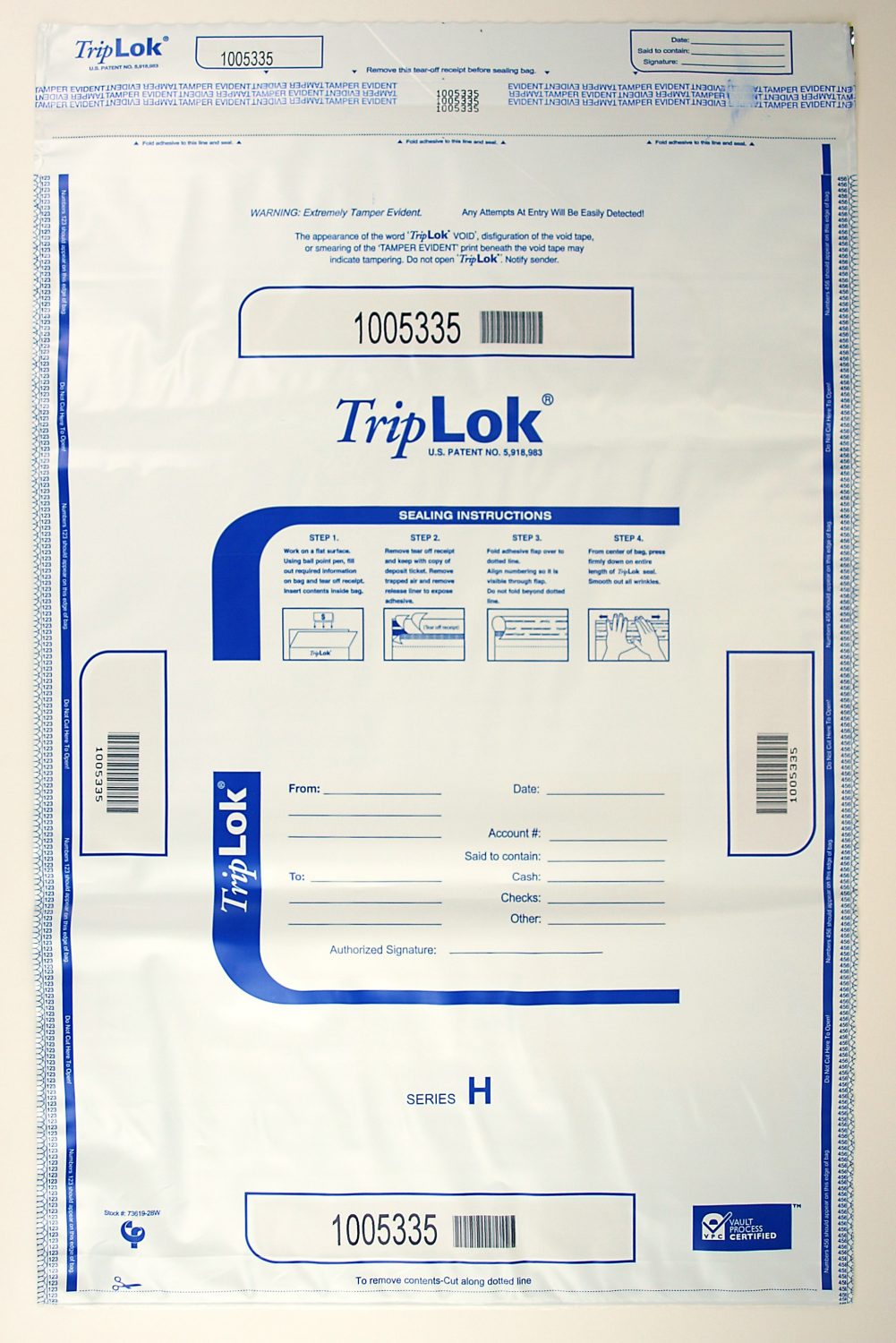 TripLok® Tamper Evident Bags