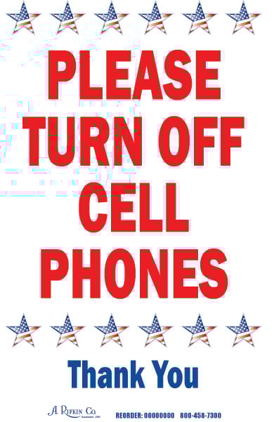 sign no cell phones