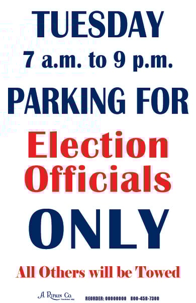 sign official parking
